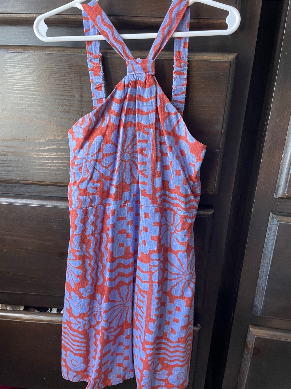 Cat & Jack Red and Lavender Floral Print Sundress